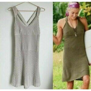 Athleta Gray Crocheted Back Cross Mini Casual‎ Dress size: M